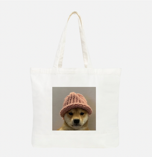 DOG WIFHAT TOTE BAG